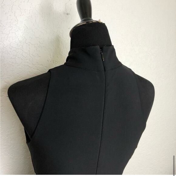 WHBM black layered halter choker sleeveless dress size 2 - Picture 10 of 15